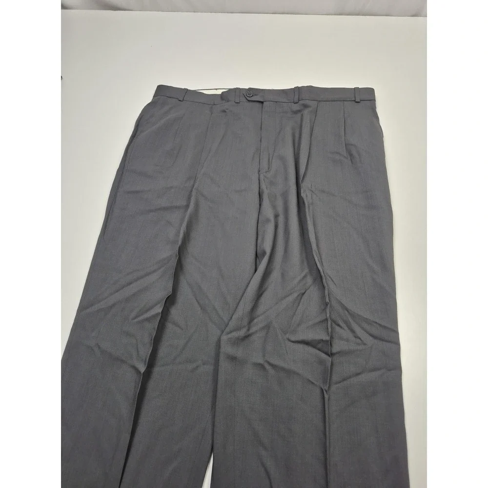 VTG Suit Mens 48 Gray Super 120s Wool 2 Piece 42x36 Business Wedding Canada NWT